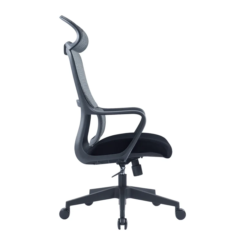 RFG Executive Chair Best HB, fabric and mesh, black seat, gray backrest