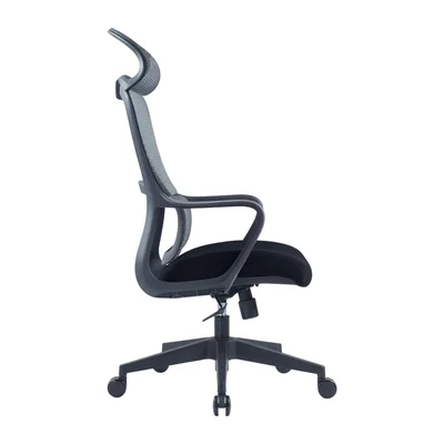 RFG Executive Chair Best HB, fabric and mesh, black seat, gray backrest