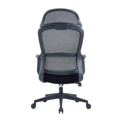 RFG Executive Chair Best HB, fabric and mesh, black seat, gray backrest