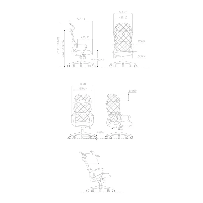 RFG Executive chair Best HB, fabric and mesh, grey seat, grey backrest