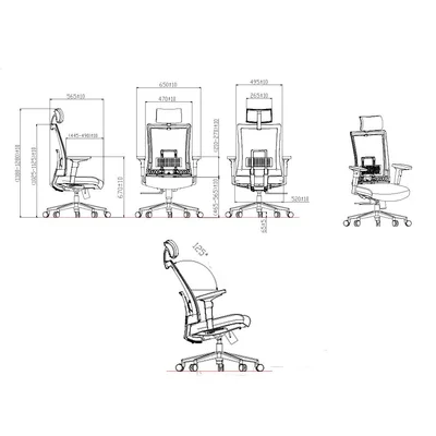RFG Ergonomic chair Luxe Chrome HB, red