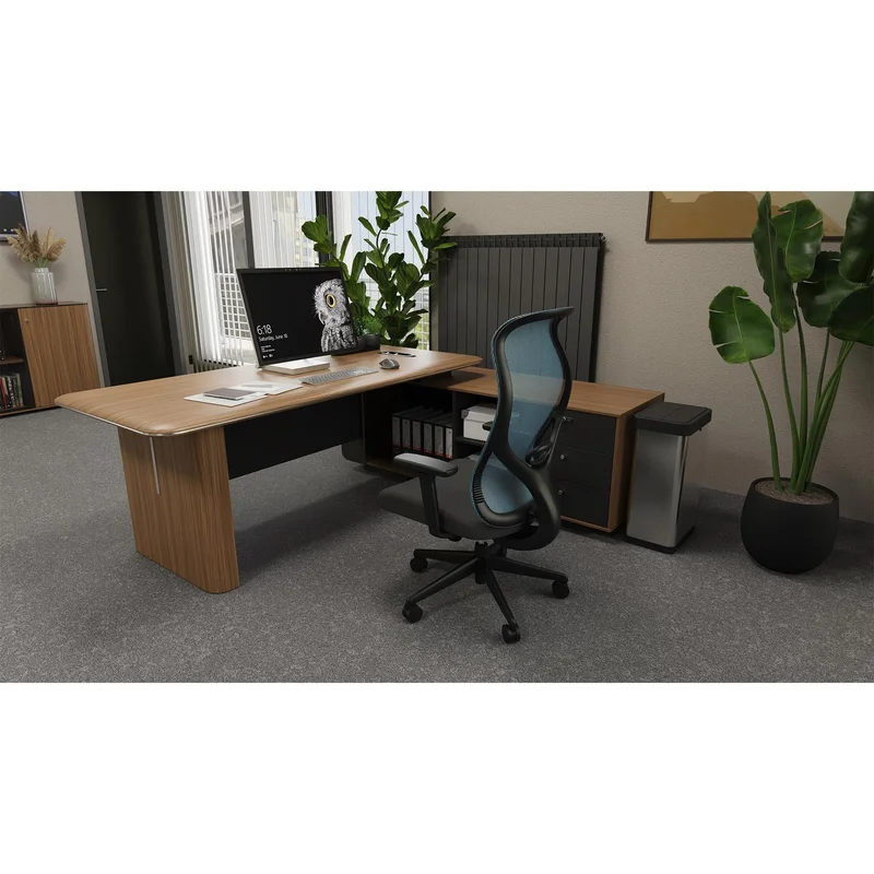RFG Ergonomic Chair STAR HB, black seat, blue backrest