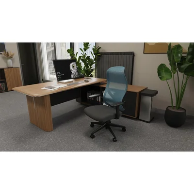 RFG Ergonomic Chair STAR HB, black seat, blue backrest