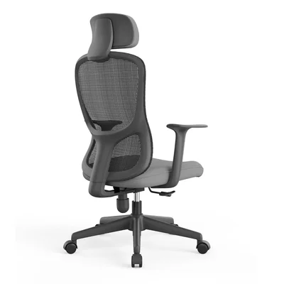 Директорски стол RFG Smarter HB, дамаска и меш, до 120 kg, сива седалка, сива облегалка