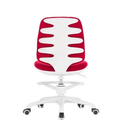 RFG Kids Chair Candy Foot White, fabric, red seat, red backrest