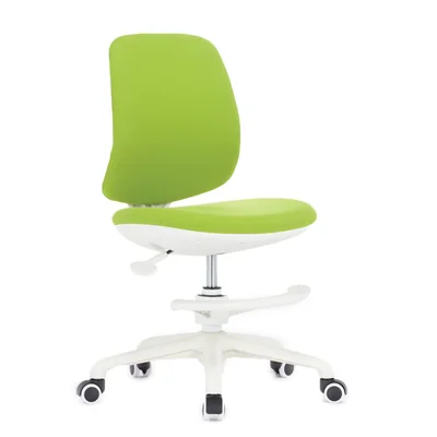 RFG Children’s chair Candy Foot White, fabric, green seat, green backrest