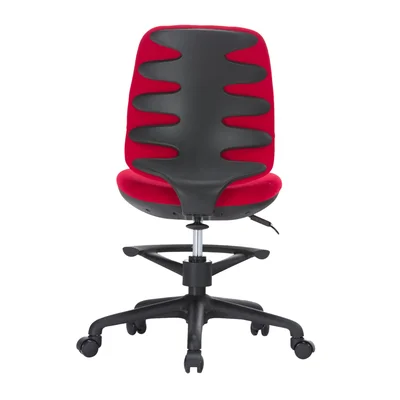 RFG Children’s chair Candy Foot Black, fabric, red seat, red backrest