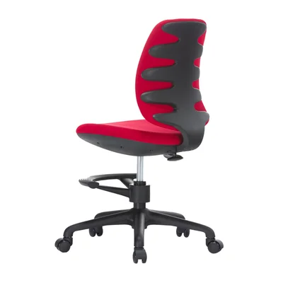 RFG Children’s chair Candy Foot Black, fabric, red seat, red backrest