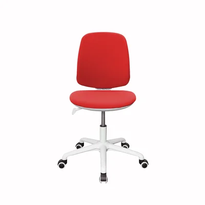 RFG Children’s chair Lucky White, fabric, red seat, red backrest