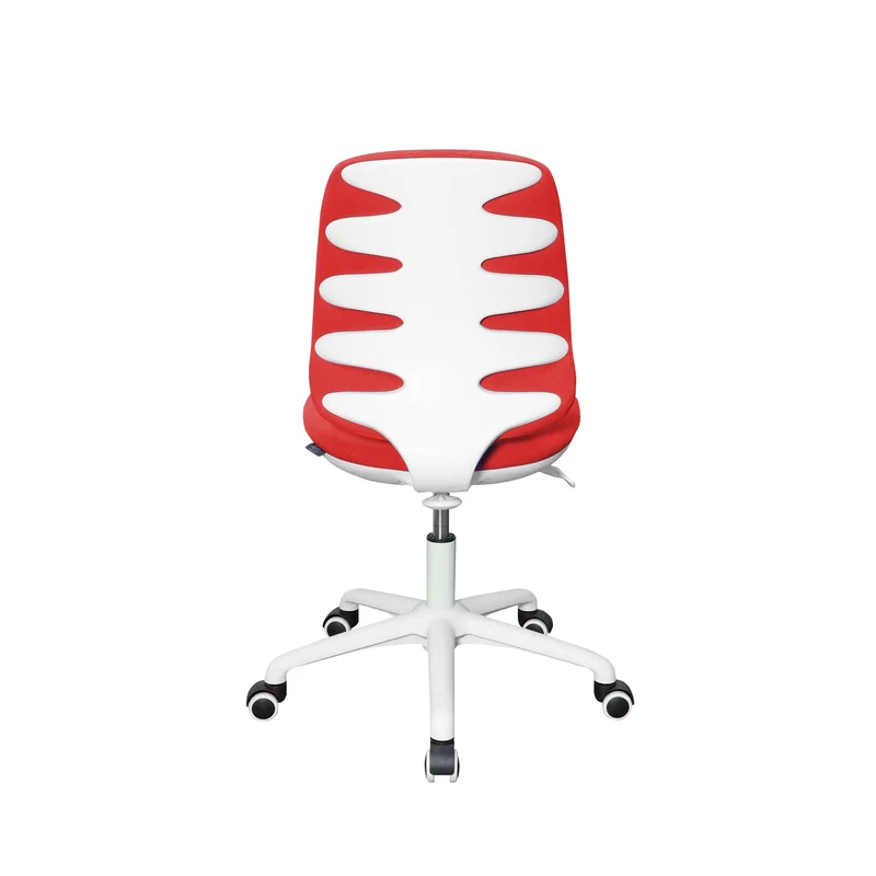 RFG Children’s chair Lucky White, fabric, red seat, red backrest