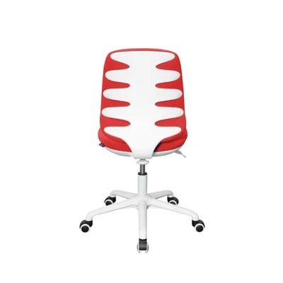 RFG Children’s chair Lucky White, fabric, red seat, red backrest