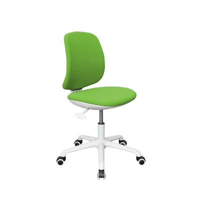 RFG Children’s chair Lucky White, upholstery, green seat, green backrest