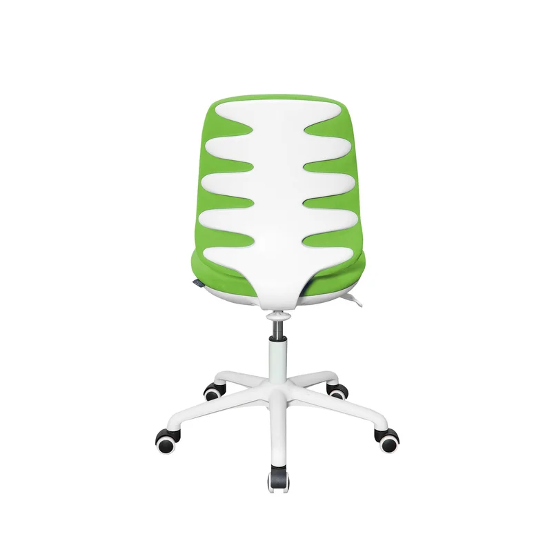 RFG Children’s chair Lucky White, upholstery, green seat, green backrest