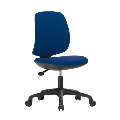 RFG Kids Chair Lucky Black, fabric, blue seat, blue backrest