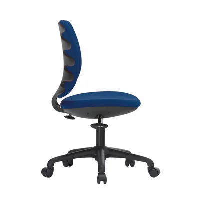 RFG Kids Chair Lucky Black, fabric, blue seat, blue backrest