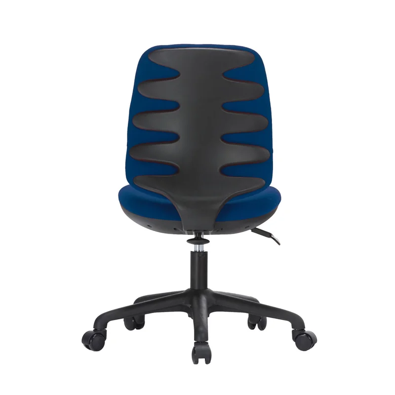 RFG Kids Chair Lucky Black, fabric, blue seat, blue backrest