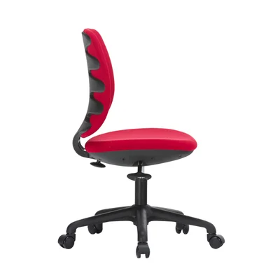 RFG Children’s Chair Lucky Black, fabric, red seat, red backrest