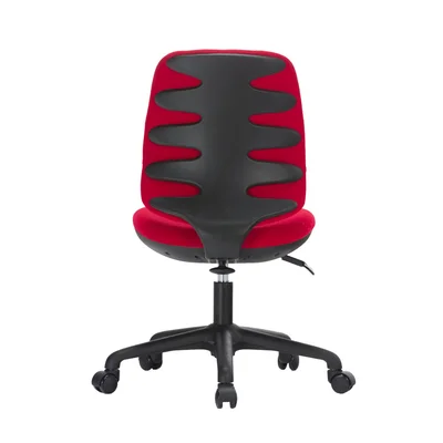 RFG Children’s Chair Lucky Black, fabric, red seat, red backrest
