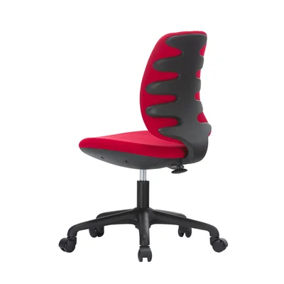 RFG Children’s Chair Lucky Black, fabric, red seat, red backrest