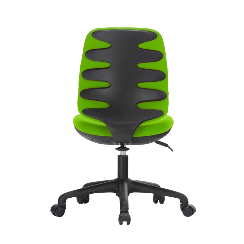 RFG Children’s chair Lucky Black, fabric, green seat, green backrest