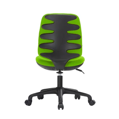 RFG Children’s chair Lucky Black, fabric, green seat, green backrest