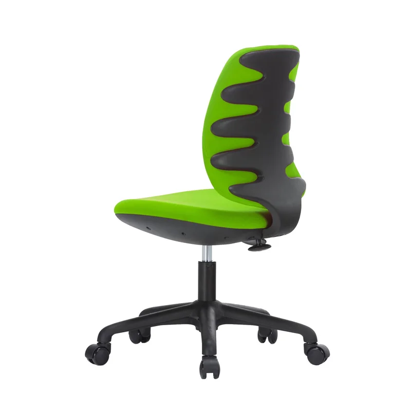 RFG Children’s chair Lucky Black, fabric, green seat, green backrest