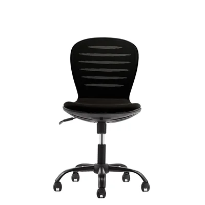 RFG Kids’ chair Flexy Black, fabric & mesh, black seat, black back