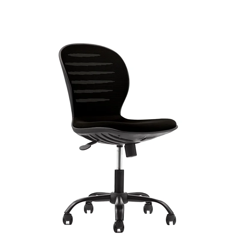 RFG Kids’ chair Flexy Black, fabric & mesh, black seat, black back