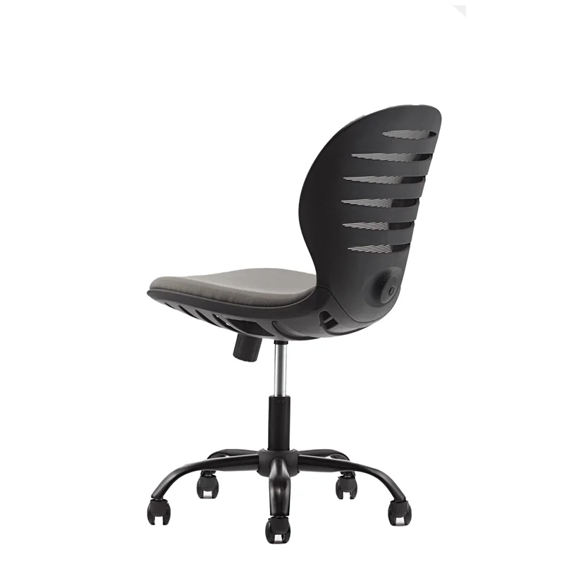 RFG Children’s chair Flexy Black, fabric and mesh, grey seat, grey backrest