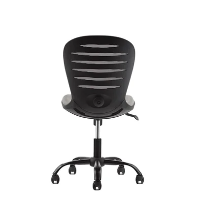 RFG Children’s chair Flexy Black, fabric and mesh, grey seat, grey backrest