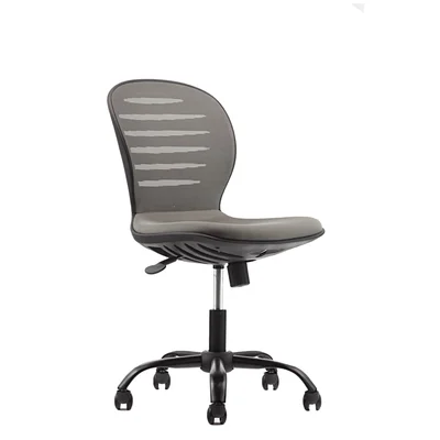 RFG Children’s chair Flexy Black, fabric and mesh, grey seat, grey backrest