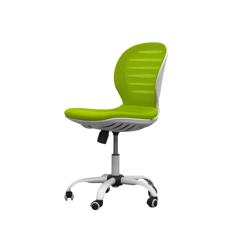 RFG Children’s Chair Flexy White, fabric and mesh, green seat, green backrest