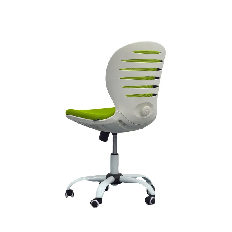 RFG Children’s Chair Flexy White, fabric and mesh, green seat, green backrest