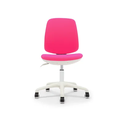 RFG Kids chair Lucky White, fabric, pink seat, pink backrest