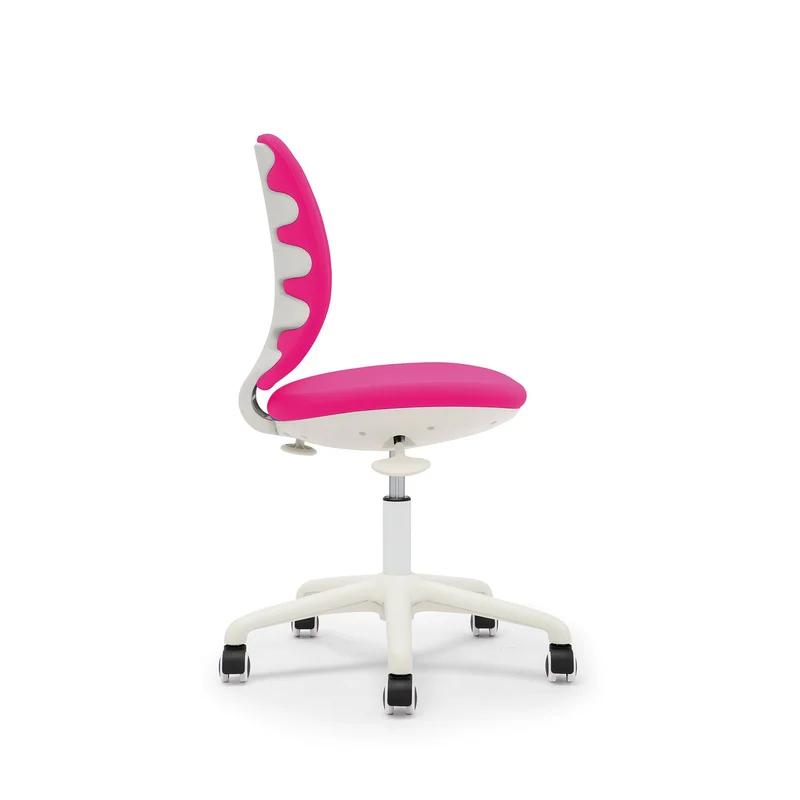 RFG Kids chair Lucky White, fabric, pink seat, pink backrest