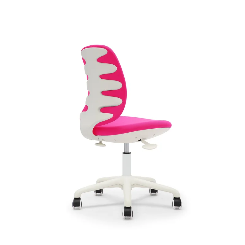 RFG Kids chair Lucky White, fabric, pink seat, pink backrest