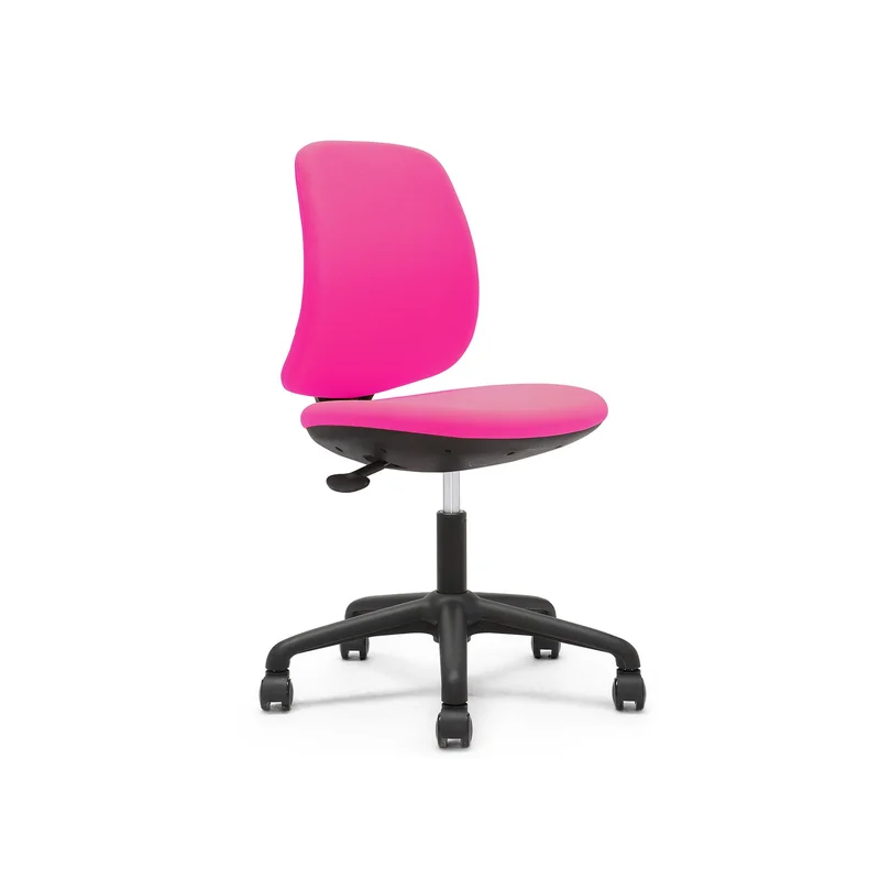 RFG Kids’ Chair Lucky Black, fabric, pink seat, pink backrest