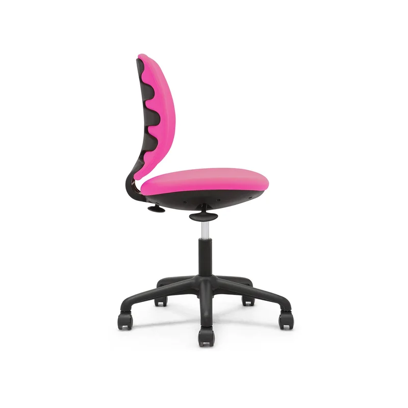 RFG Kids’ Chair Lucky Black, fabric, pink seat, pink backrest