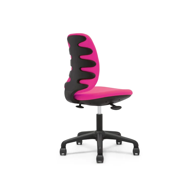 RFG Kids’ Chair Lucky Black, fabric, pink seat, pink backrest