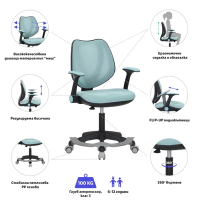 RFG Children’s Chair Sweety Black, blue