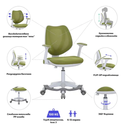 RFG Children’s chair Sweety White, green