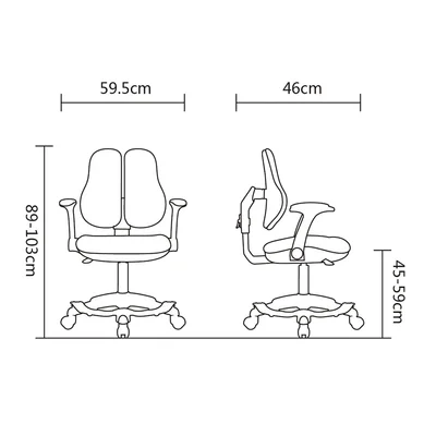 RFG Children’s Chair Ergo Cute White, pink