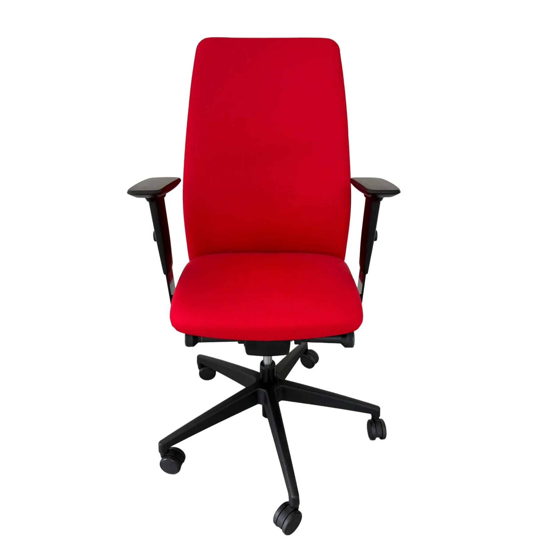 Ergonomic Office Chair Interstuhl Aim 1S22, textile, Synchronous mechanism, polyamide base, red, assembled sample