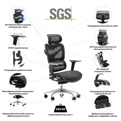 RFG Ergonomic chair TECH@MAX, black