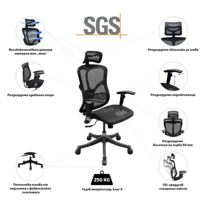 RFG Ergonomic Chair TECH@SMART, black