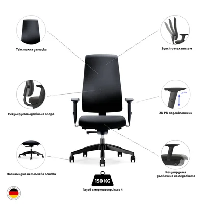 Interstuhl Ergonomic Chair Goal 24/7, black
