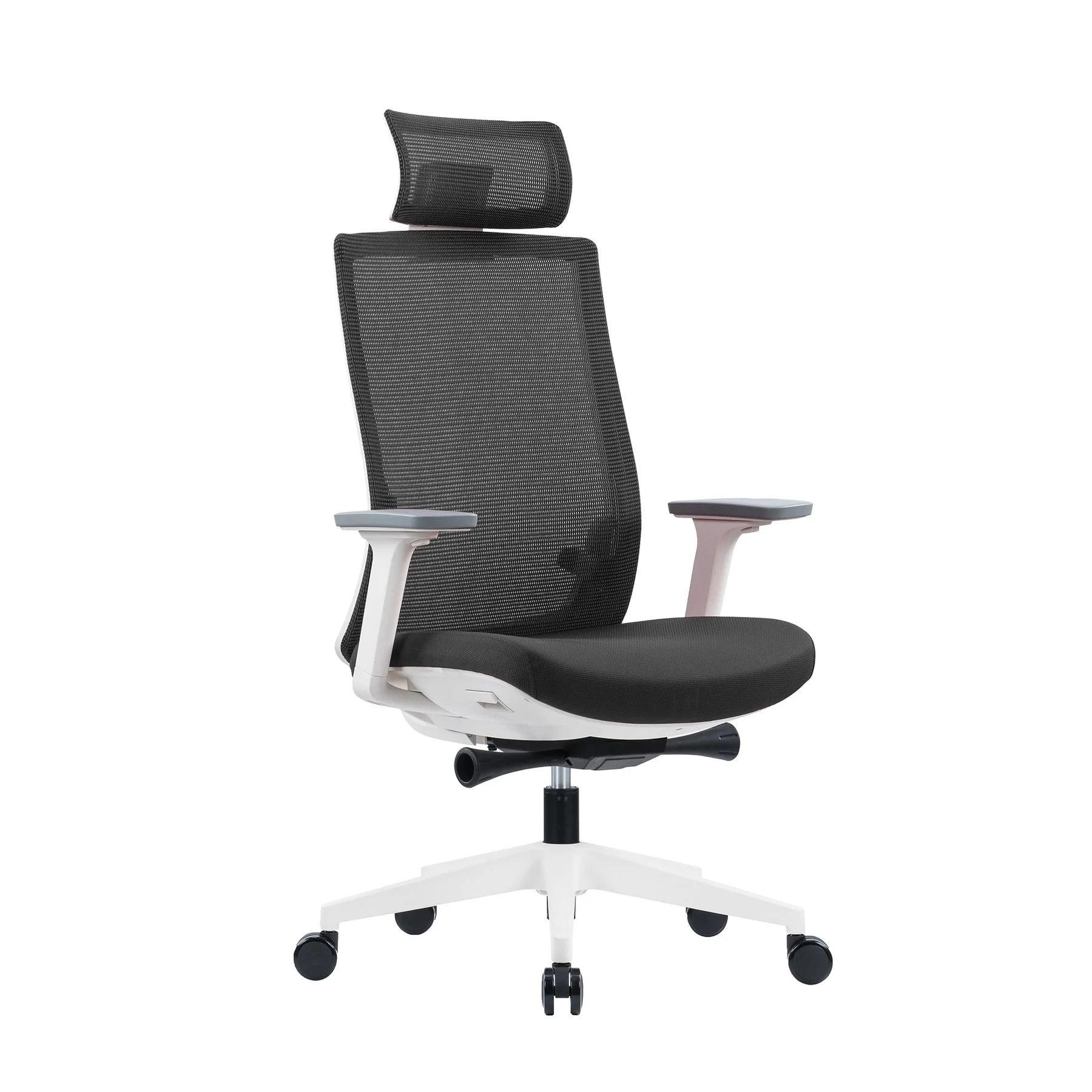 RFG Ergonomic Chair Meteor White HB, grey seat, grey backrest