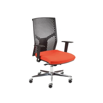 MJ Ergonomic chair Omega Black, red seat, black backrest, assembled sample