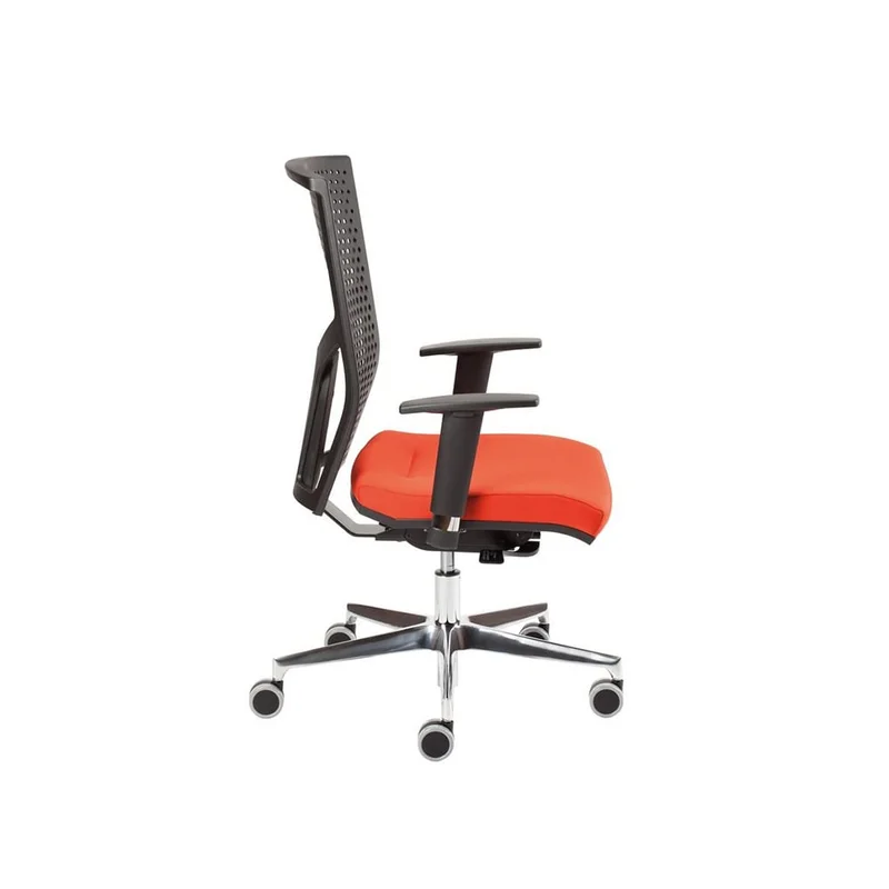 MJ Ergonomic chair Omega Black, red seat, black backrest, assembled sample