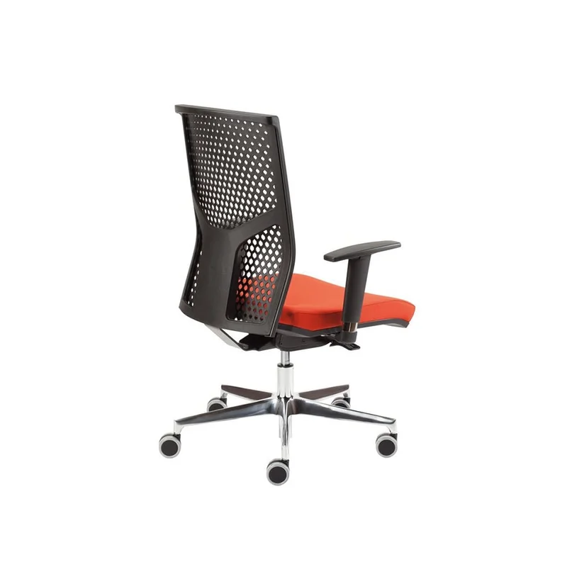 MJ Ergonomic chair Omega Black, red seat, black backrest, assembled sample
